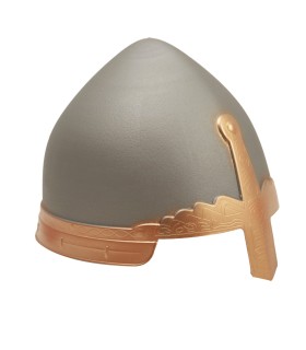 CASCO MEDIEVAL PLATEADO