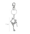 LLAVERO PATINADORA METAL STRASS