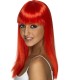 PELUCA GLAM NEÓN ROJA