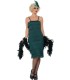 FLAPPER VERDE OSCURO LARGO