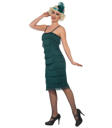 FLAPPER VERDE OSCURO LARGO
