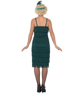 FLAPPER VERDE OSCURO LARGO