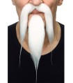 BIGOTE CON PERILLA LARGA BLANCA