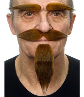 CEJAS, BIGOTE Y PERILLA MARRONES
