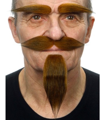 CEJAS, BIGOTE Y PERILLA MARRONES