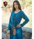 TÚNICA MEDIEVAL VIKINGA CORDONES AZUL