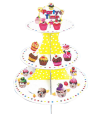 BASE DE 3 PISOS PARA CUPCAKES