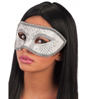 ANTIFAZ BLANCO CON BRILLO PLATEADO