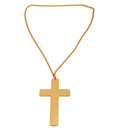 CRUZ DORADA CON CUERDA