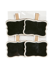 BLISTER 4 PIZARRAS CON PINZA / 5 x 3,5 CMS