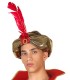 SOMBRERO DORADO CON PLUMA