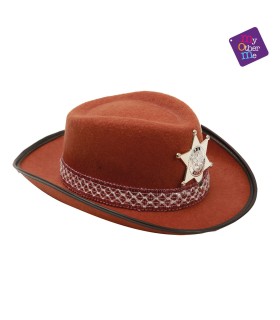 SOMBRERO VAQUERO MARRON INF