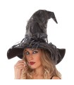 SOMBRERO BRUJA NEGRO/PLATA