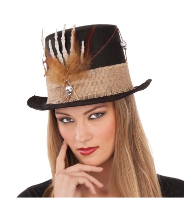 SOMBRERO CON MANO DE CALAVERA