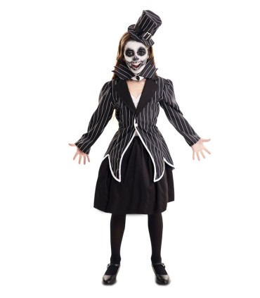 DISFRAZ ESQUELETO ELEGANTE NIÑA