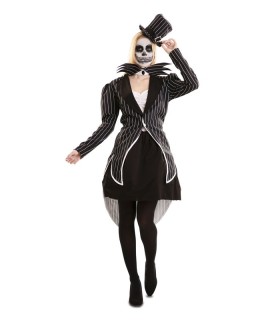 DISFRAZ ESQUELETO ELEGANTE MUJER