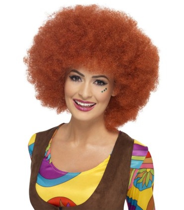 PELUCA AFRO 60'S CASTAÑA