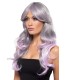 PELUCA FASHION ONDULADA GRIS Y ROSA PASTEL