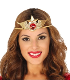 DIADEMA METAL ORO SUPER HERO