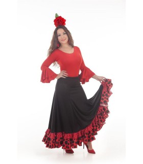 FALDA SEVILLANA BLC/NEG BAILE AD