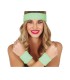 CONJUNTO 2 MUÑEQUERAS Y CINTA VERDE