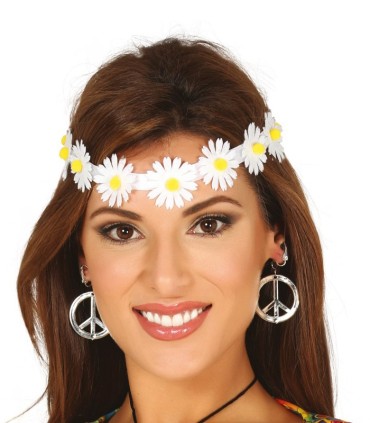 DIADEMA/CINTA FLORES BLANCAS