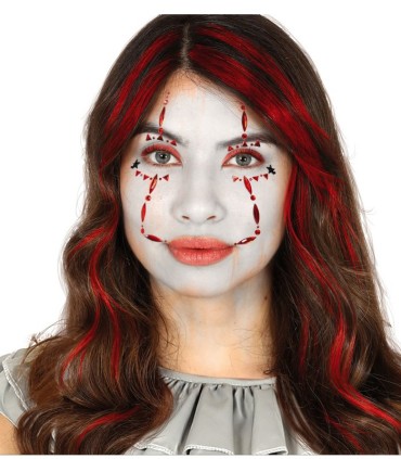 JOYAS FACIALES ADHESIVA PAYASO