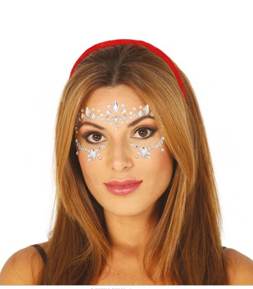 JOYAS FACIALES ADHESIVAS PLATEADAS