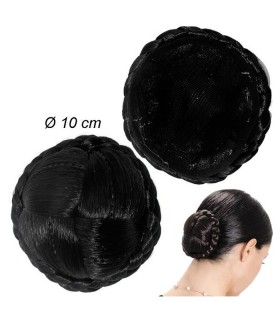 MOÑO PELO TRENZA C4011 NEGRO