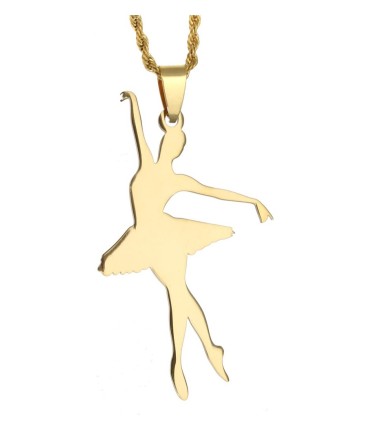 COLLAR ORO C/PENDIENTE BAILARINA