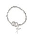 PULSERA ELAST C BALARINA STRASS