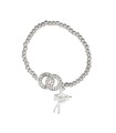 PULSERA ELAST C BALARINA STRASS