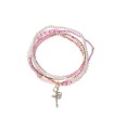 PULSERA PERLAS STRASS BAILARINA ROSA