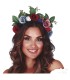 DIADEMA FLORES CON HOJAS