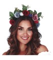 DIADEMA FLORES CON HOJAS