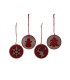 ACCESORIO NAVIDAD 19X8.5X1CM ROJO 4 ST.