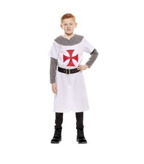 DISFRAZ CRUZADO MEDIEVAL BLANCO INF