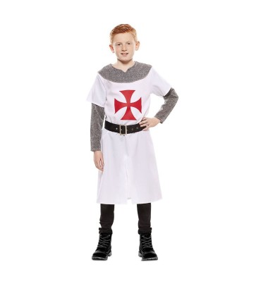 DISFRAZ CRUZADO MEDIEVAL BLANCO INF
