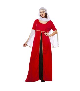 DISFRAZ DAMA MEDIEVAL ROJO
