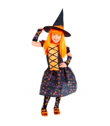 DISFRAZ BRUJA MOONLIGHT NARANJA INFANTIL