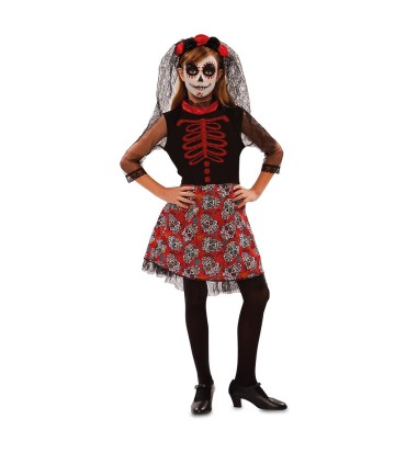 DISFRAZ CATRINA ROJA NIÑA