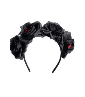 DIADEMA ROSAS NEGRAS CALAVERITAS