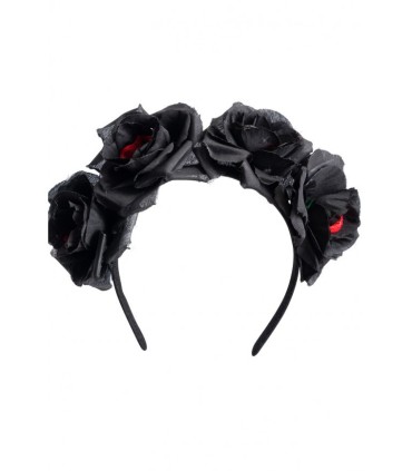 DIADEMA ROSAS NEGRAS CALAVERITAS
