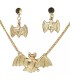 COLLAR Y PENDIENTES MURCIELAGO