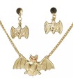 COLLAR Y PENDIENTES MURCIELAGO
