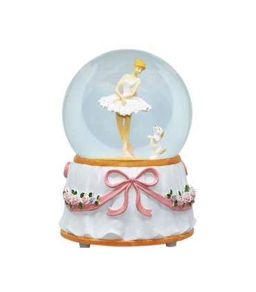 BOLA MUSICAL NO GIRATORIA BAILARINA BLANCA