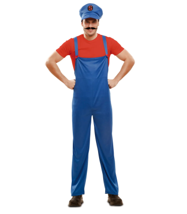 DISFRAZ SUPER PLUMBER ROJO ML