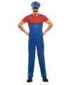 DISFRAZ SUPER PLUMBER ROJO ML