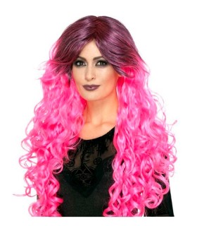 PELUCA GOTICA GLAMUROSA ROSA