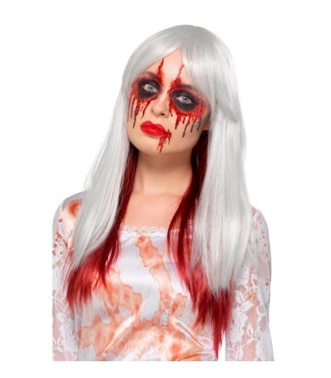 PELUCA DELUXE SANGRE BLANCO Y ROJO